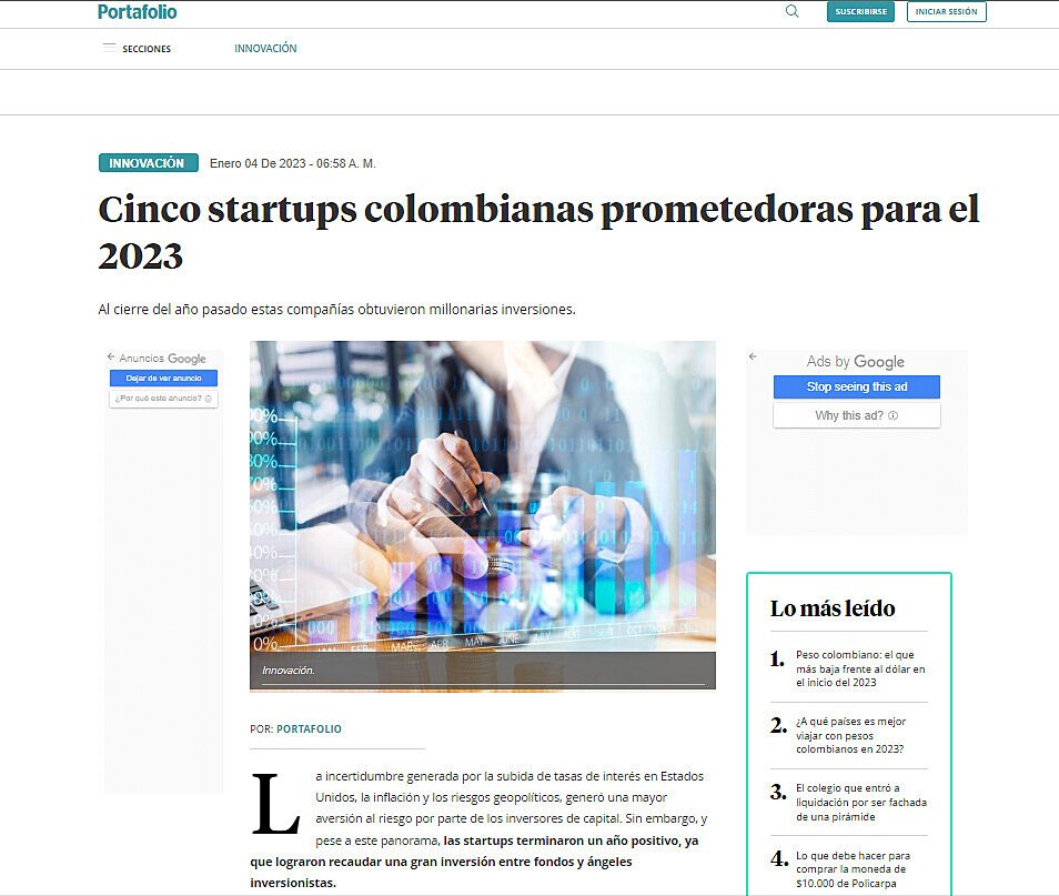 Cinco startups colombianas prometedoras para el 2023